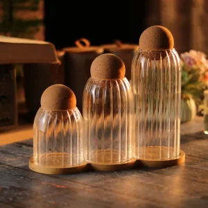 سيت شكردانات مع غطاء كرة خشبية