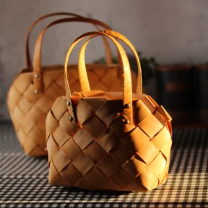 سلة يدوية من الخوص (قطعتين)