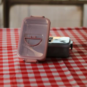 حافظة طعام ستيل (لون وردي)